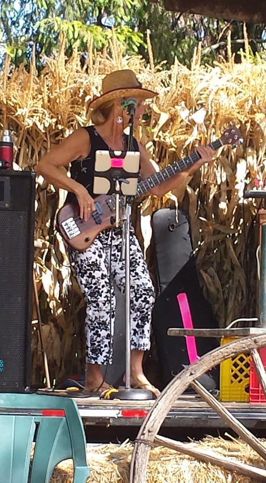 Singin on the flatbed at the farm